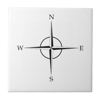 Compass Rose Tile by CuteLittleTreasures at Zazzle