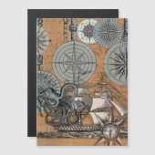 Compass Rose Vintage Nautical Octopus Ship (Front/Back)