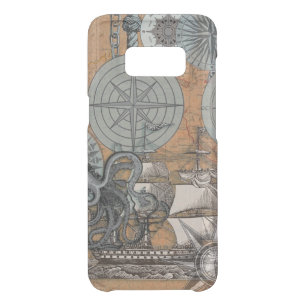 Compass Rose Vintage Nautical Octopus Ship Uncommon Samsung Galaxy S8 Case