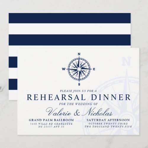 Compass Rose Wedding Rehearsal Dinner