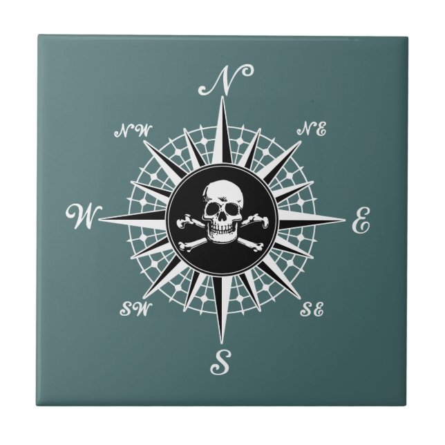 Compass Skull Tile (Front)