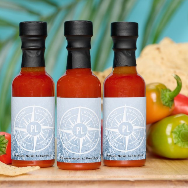 Compass star emblem monogram winter spruce forest hot sauces (Multi)