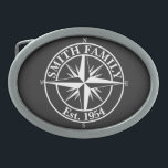 Compass star monogram personalizable emblem belt buckle<br><div class="desc">White Compass star monogram personalizable emblem on dark gray background.</div>