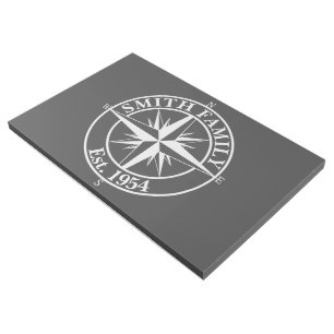 Compass star monogram personalizable emblem gallery wrap