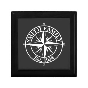 Compass star monogram personalizable emblem gift box