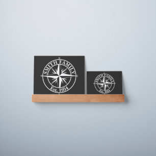 Compass star monogram personalizable emblem picture ledge