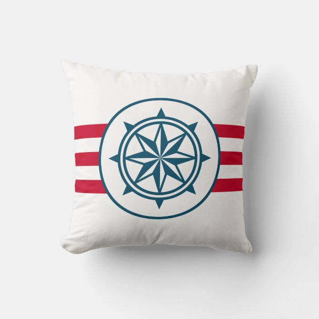 Compass Throw Pillow (Front)