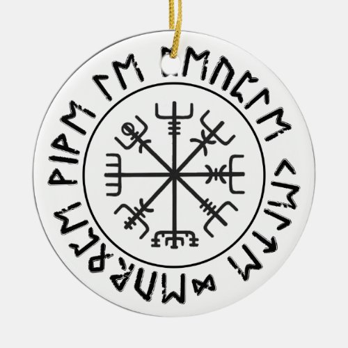Compass Viking Ceramic Ornament