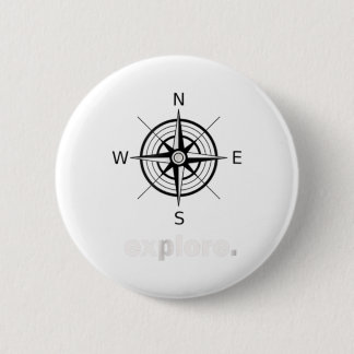 Compass Wanderlust T-Shirt World Traveler Backpack Button