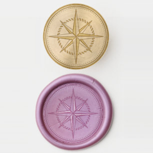 Compass Wedding and Family Solid Brass Wax Stamper