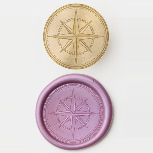 Compass Wedding and Family Solid Brass Wax Stamper