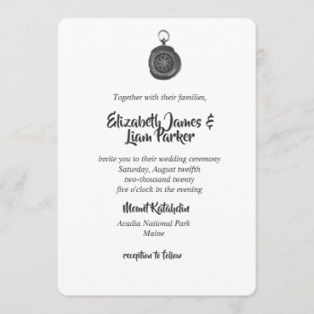 Compass Wedding Invitations by Apostrophe_Weddings at Zazzle