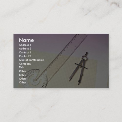 Compass with ruler business cards