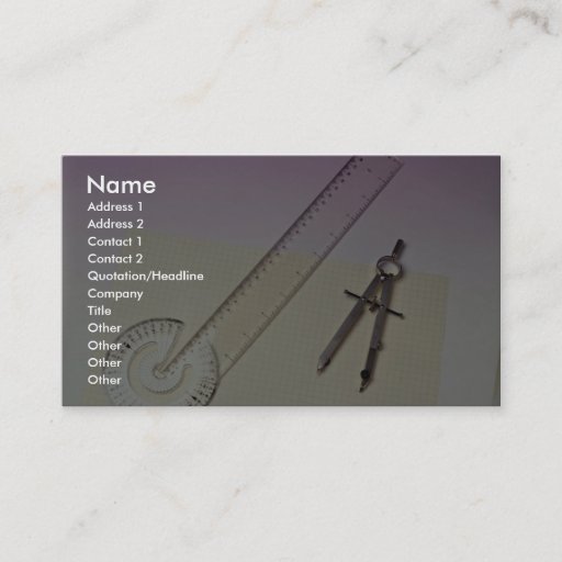 Customizable Compass with ruler business cards