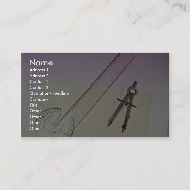 Compass with ruler business card (Front)