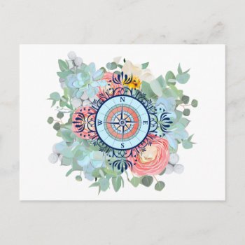 Compass With Succulents Postcard by iroccamaro9 at Zazzle