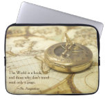 Compass World Travel Map Laptop Sleeve