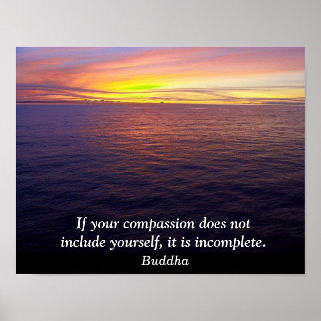Compassion - Buddha quote - art print (Front)
