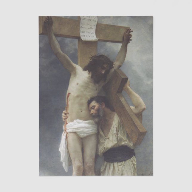 Compassion by William Bouguereau Tissue Paper (Front)