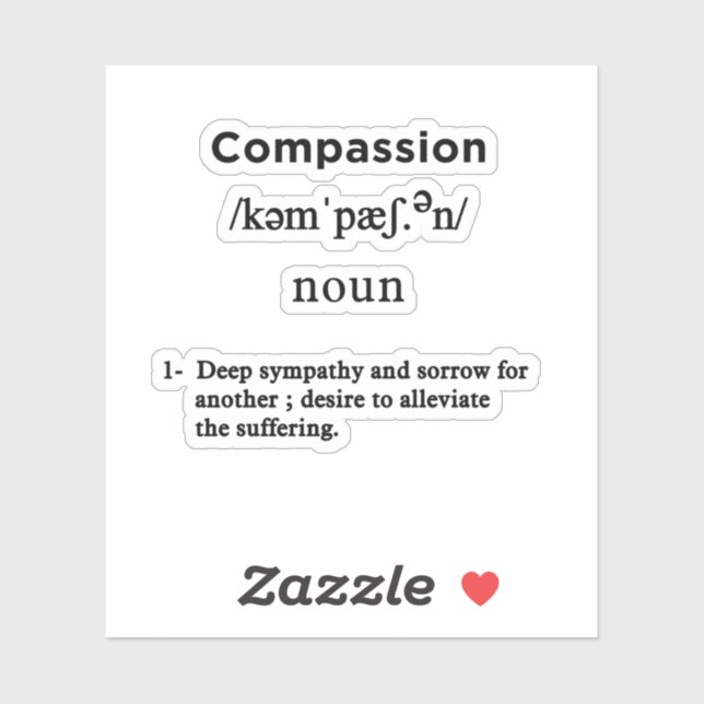 compassion definition sticker (Sheet)