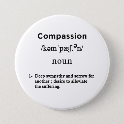 compassion definition white circle button