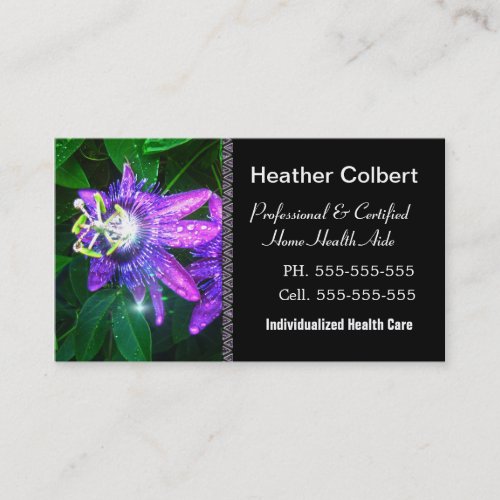 Compassion Fower Caregiver  Professional Business Card