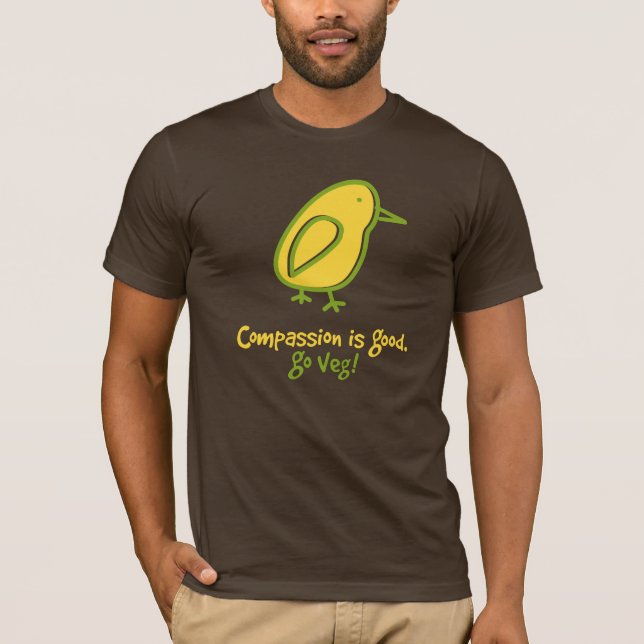 Compassion Is Good. Go Veg. T-Shirt (Front)
