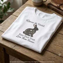 Compassionate Black Floral Rabbit Rescue Bunny Mom