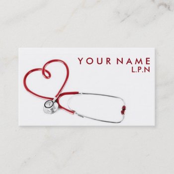 Compassionate Nurse Business Card by Lov3lyDay at Zazzle