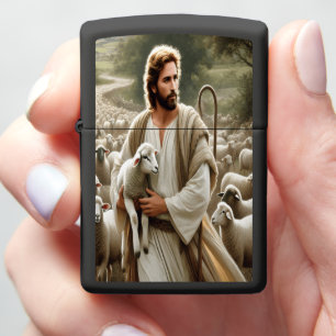 Compassionate Shepherd With Gentle Flock  Zippo Lighter