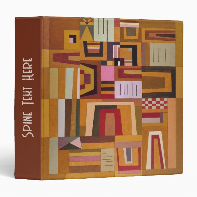 Compensation, Kandinsky Inspired Geometric Art 3 Ring Binder (Front/Spine)