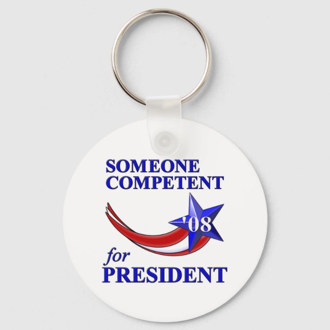 Competent President Keychain (Front)