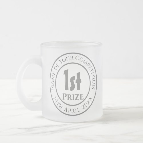 Competition 1st Prize Trophy Award Frosted Glass B Frosted Glass Coffee Mug