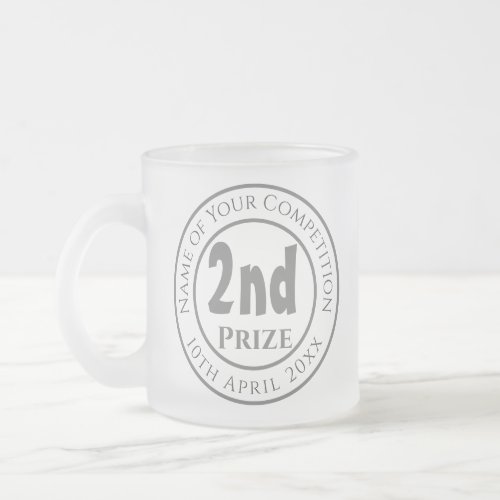 Competition 2nd Prize Trophy Award Frosted Glass B Frosted Glass Coffee Mug