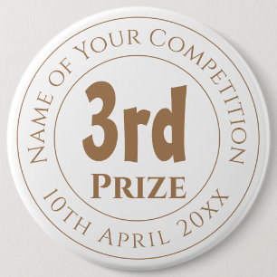 Competition 3rd Prize Trophy Award Coaster Button