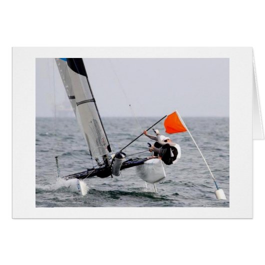 Competition Sailing Catamaran Picture (Front Horizontal)