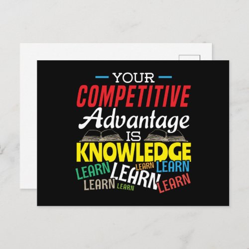 Competitive Advantage - Motivational Teacher Postcard