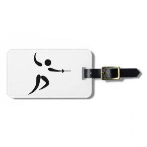 Competitive and Olympic Fencing Pictogram Luggage Tag