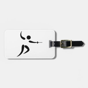Competitive and Olympic Fencing Pictogram Luggage Tag