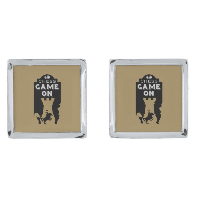 Competitive Chess Players Cufflinks (Front)