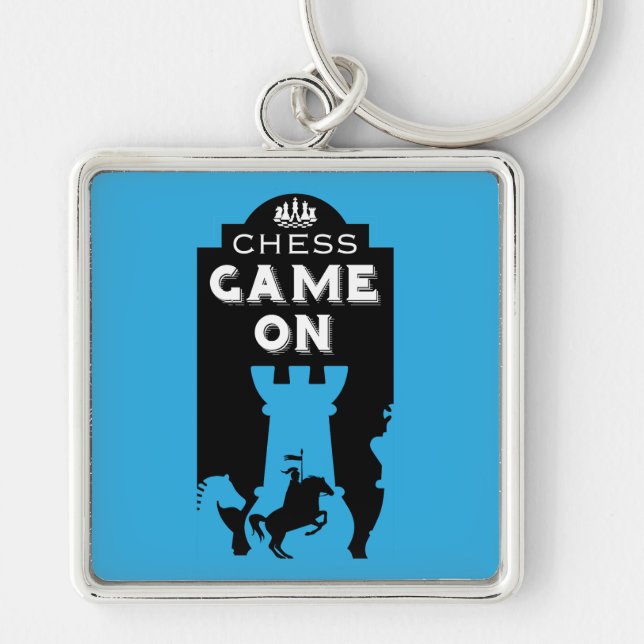 Competitive Chess Players Keychain (Front)