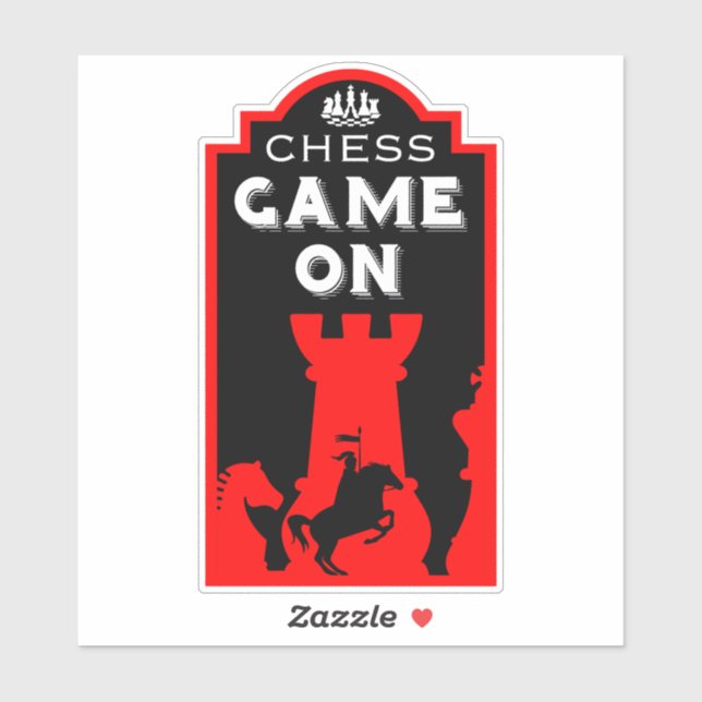Competitive Chess Players Sticker (Sheet)