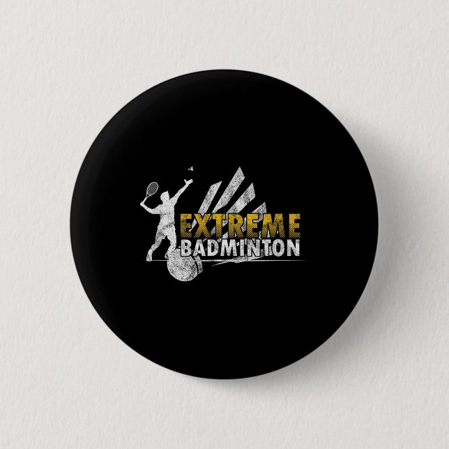 Competitive Extreme Badminton Game Competition Pla Button (Front)