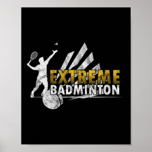 Competitive Extreme Badminton Game Competition Pla Poster