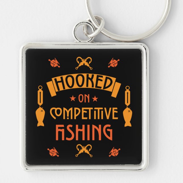 Competitive Fishing Gifts Keychain (Front)