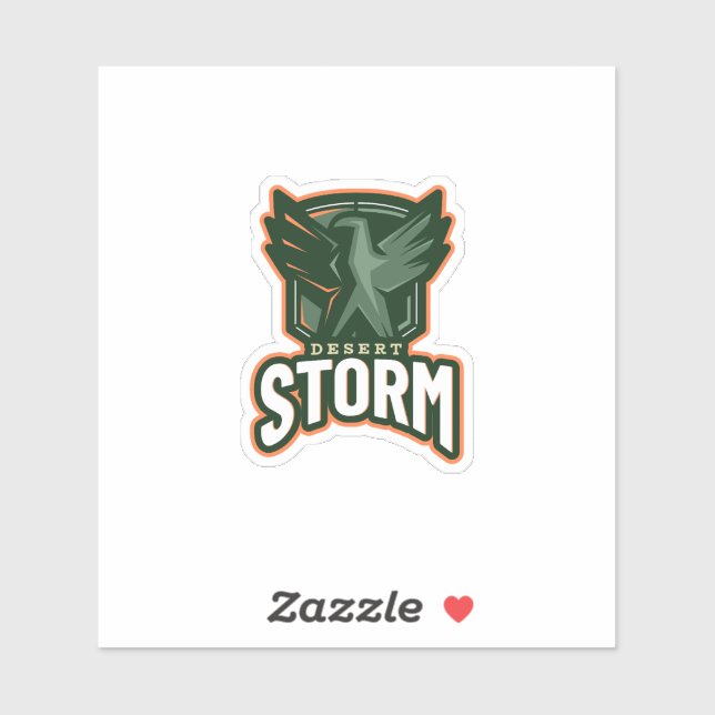 Competitive Gaming Desert Storm Eagle Logo Gaming Sticker (Sheet)