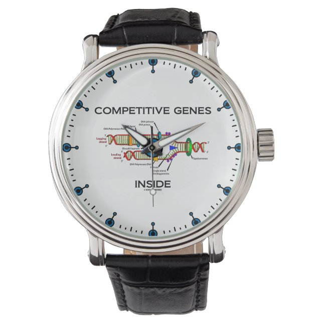Competitive Genes Inside DNA Replication Humor Watch (Front)