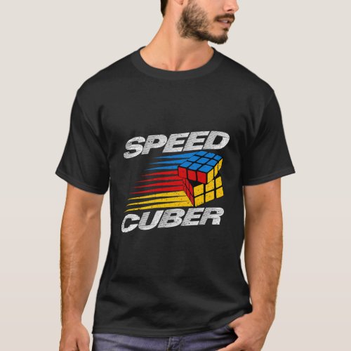 Competitive Puzzle Cube Speed Cuber Hobby 80S Toy T_Shirt