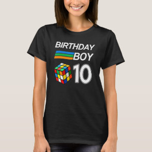 Competitive Speed Cubing 10 Years Old Birthday For T-Shirt