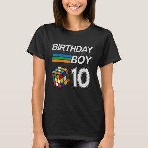 Competitive Speed Cubing 10 Years Old Birthday For T-Shirt